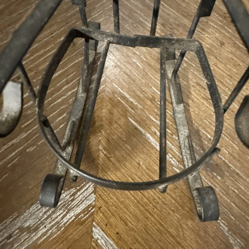 miniture vintage metal rocking chair Measure 5